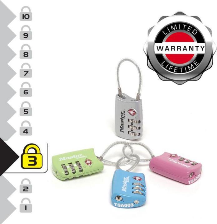 Produktbild Master Lock TSA Zahlenschloss