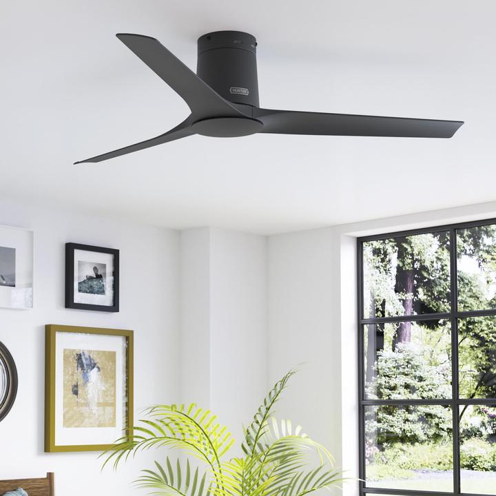 Produktbild Hunter Fans Deckenventilator Athens LP Schwarz mit Fernbedienung (43.70 dB)