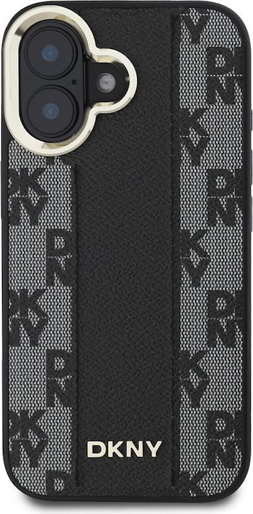 Immagine prodotto DKNY DKHMP16SPCPVSLK Custodia rigida per iPhone 16 6,1" in acciaio/nero con motivo a scacchi Magsafe (Apple iPhone 16)