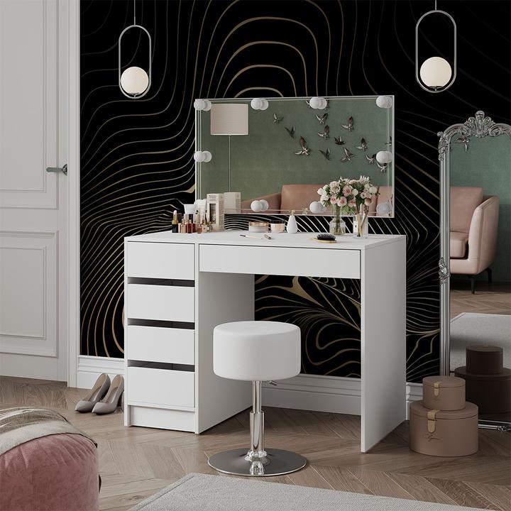 Image du produit Vicco Thalia avec tabouret et éclairage (100 x 50 x 75.50 cm)