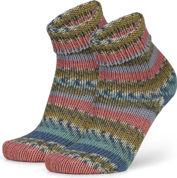 Produktbild Normani 2 Paar Gestrickte Wollsocken Bunt-geringelt - 9093 (2er Pack, 35 - 38)