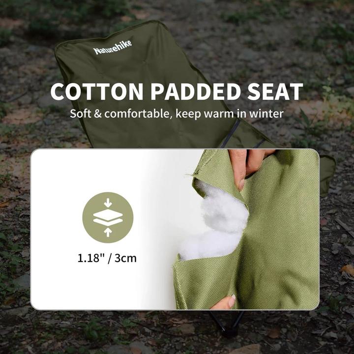 Produktbild Naturehike Faltbarer Camping Hochlehner Sessel mit Baumwollpolsterung