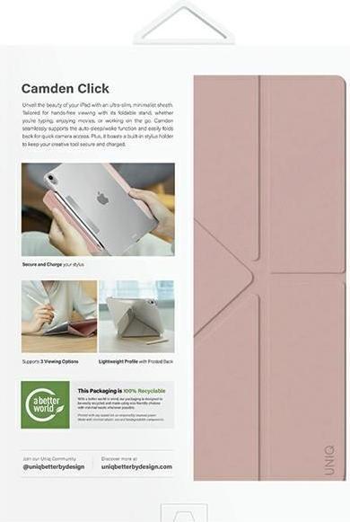Actual product image Uniq etui Camden Click iPad Air 13" (2024) różowy/blush pink (Apple iPad Air 13 2024, Apple iPad Air 13 2025, Apple iPad Air 13 2026)