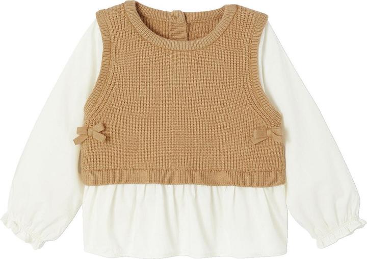 Produktbild Vertbaudet Set: 2-in-1-Pullover Cordshorts & Halstuch (62)