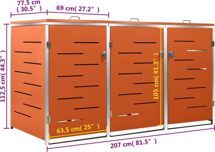 Produktbild vidaXL Mülltonnenbox