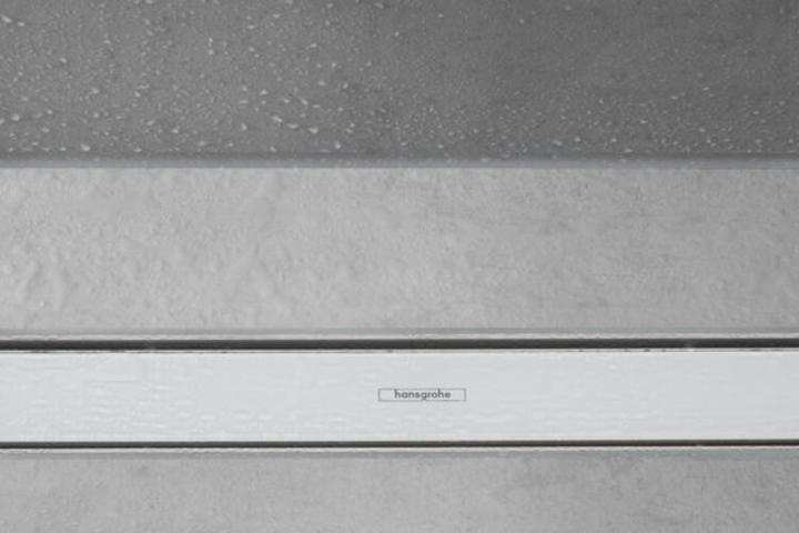 Actual product image hansgrohe HG Shower channel RainDrain Match with height-adjustable frame 900mm white (900 mm)