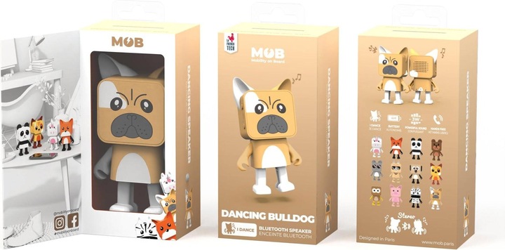 Image du produit Mobility on Board Dancing Animal speaker Bouledogue (4 h, Fonctionnement sur batterie)