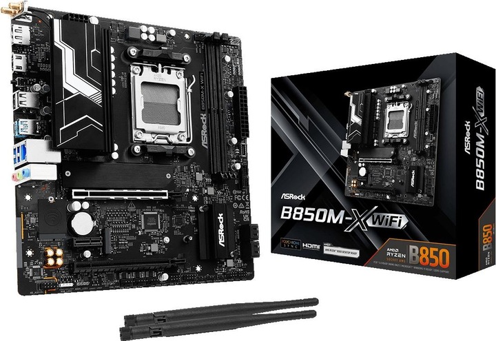Image du produit AsRock B850M-X WiFi (AM5, AMD B850, mATX)