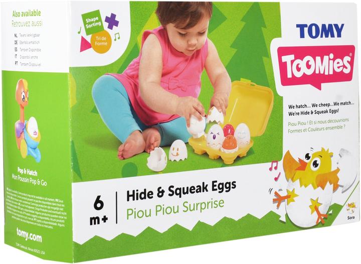 Actual product image Tomy Squeak eggs in box