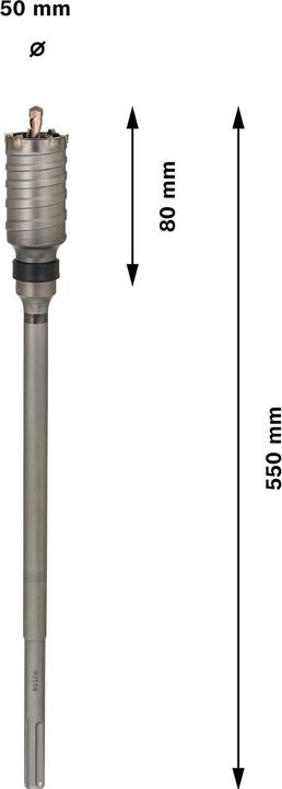 Actual product image Bosch Professional Zubehör PRO SDS max-5 Core Cutter, one-piece, 50 x 80 x 420 mm (50 millimetres)
