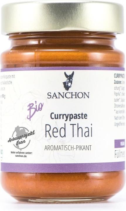 Image du produit Sanchon Pâte de curry thaï rouge biologique (190 g)