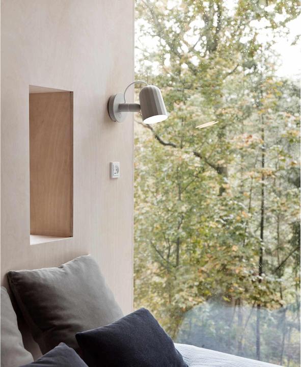 Produktbild HAY Noc Button Wandleuchte Dark grey (470 lm, E14)