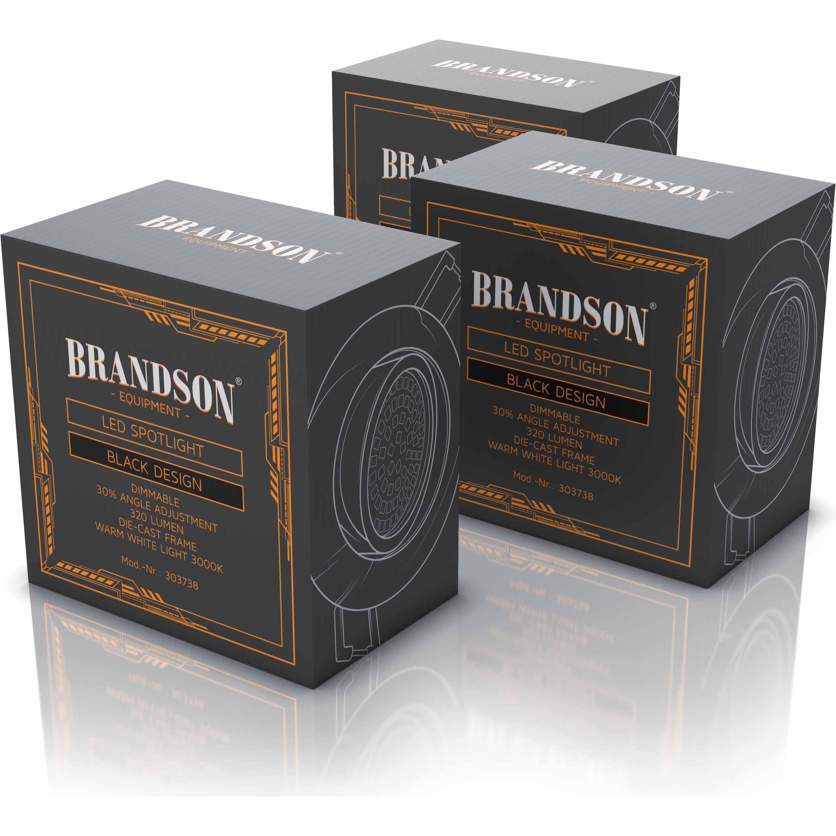 Thumbnail - Brandson, Wandleuchte + Deckenleuchte, 3x LED Deckenspot, dimmbar & schwenkbar, Einbaustrahler, Einbauleuchte, Einbauspo...