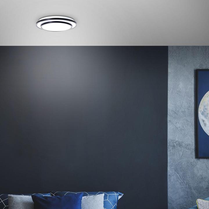 Actual product image Brelight Luciano LED wall and ceiling light 34cm black/white (2400 lm)