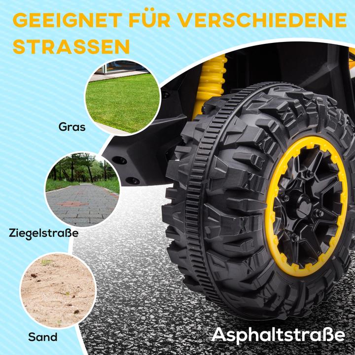 Image du produit Homcom Elektro-Quad Kunststoff, Metall Schwarz+Gelb (12 V)
