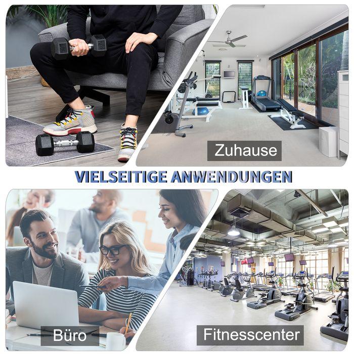 Produktbild Swisshandel24 Hexagon Kurzhanteln 2er Set Gusseisen Hanteln Griff gerändelt Hantel Set Kurzhantelset Gewichte Meta (2 x 6 kg)