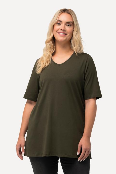 Produktbild Ulla Popken T-Shirt, A-Linie, V-Ausschnitt, Halbarm (58)