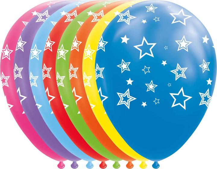 Actual product image Globos Europe Balloons Stars Mix Colours 30cm, 8pcs. (8 x)