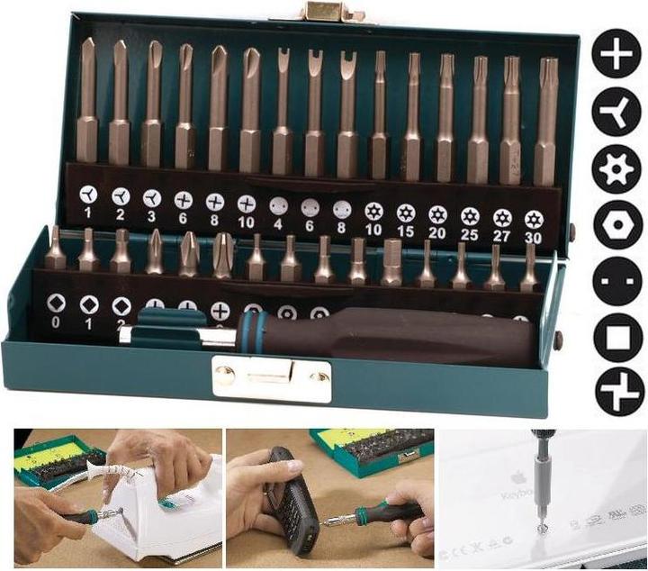 Produktbild wolfcraft 1 Kombi-Sicherheitsbit-Box Solid 31-tlg. (Innensechsrund TX)