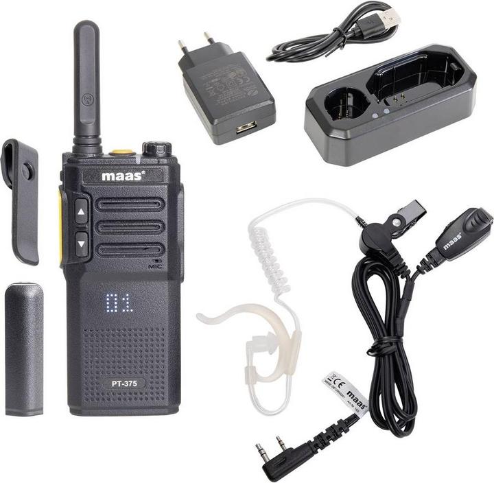 Actual product image Maas Elektronik Team-Set PT-375 KEP-24-VK 150111 PMR-Handfunkgerät 5er Set