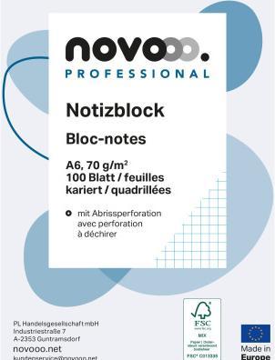Image du produit Novooo Bloc-notes A6 (A6, Quadrillé)