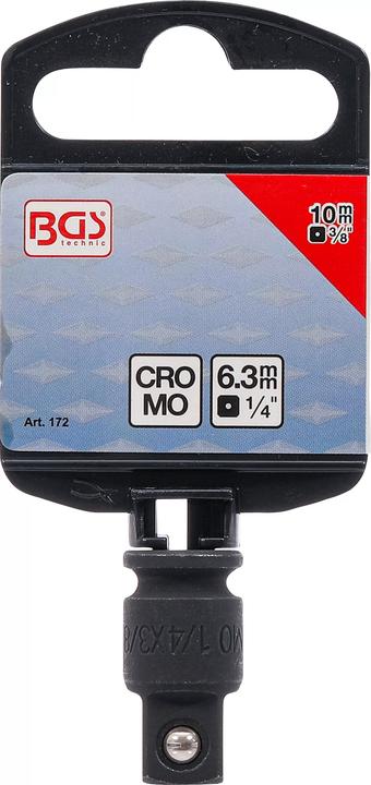 Actual product image BGS Impact Socket Adaptor internal square 6.3 mm (1/4") - external square 10 mm (3/8") (1/4")