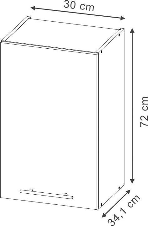 Produktbild Vicco Hängeschrank Fame-Line (30 x 34.10 x 72 cm)