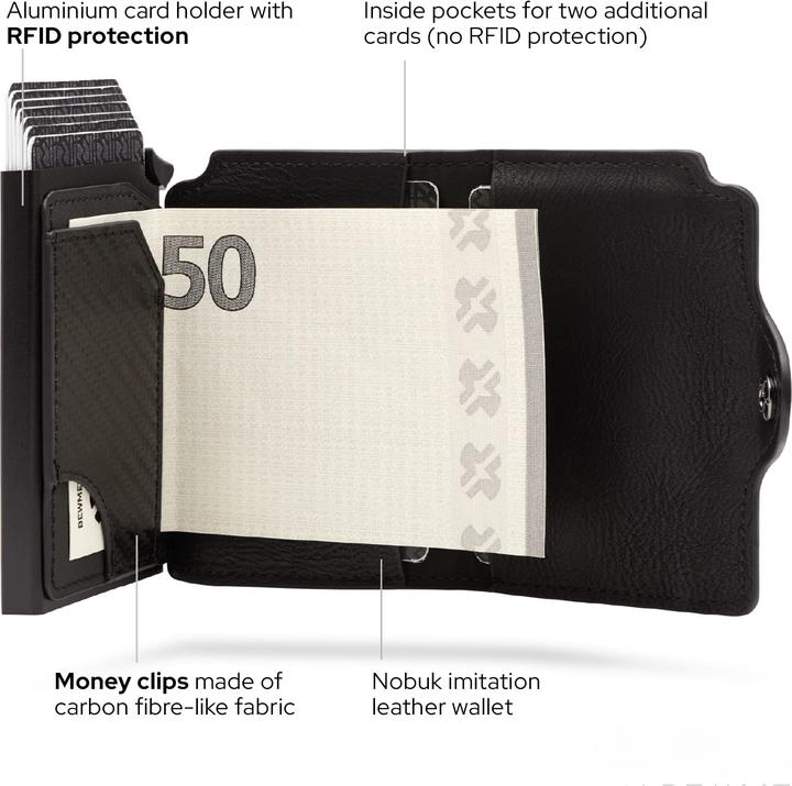 Produktbild Only-Bags.Store ID-Karten- und Ausweishalter mit RFID-Schutz und Geldklammer