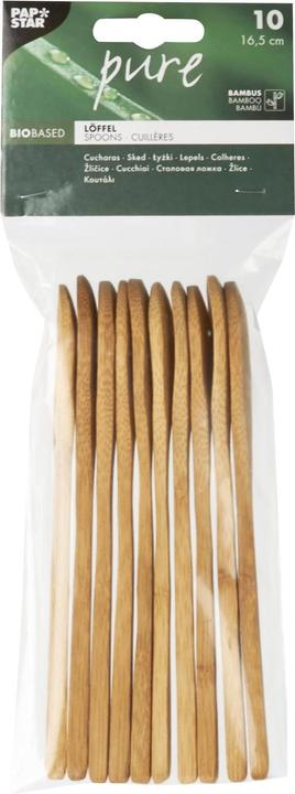 Image du produit Papstar Cuillères jetables Pure 10 pièces brun (10 x)