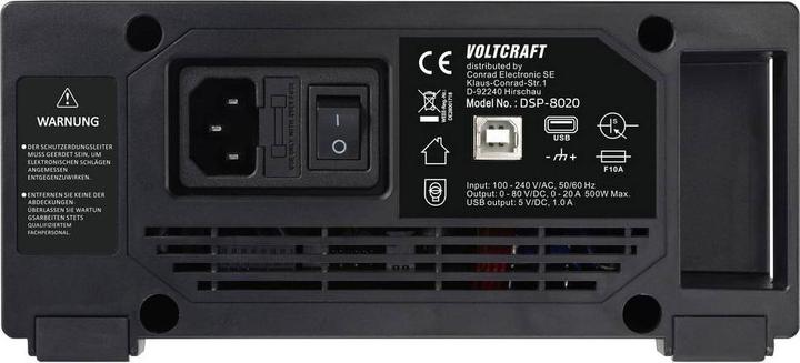 Produktbild Voltcraft DSP-8020 Labornetzgerät, Festspannung 0 - 80 V 0 - 20 A 500 W USB An