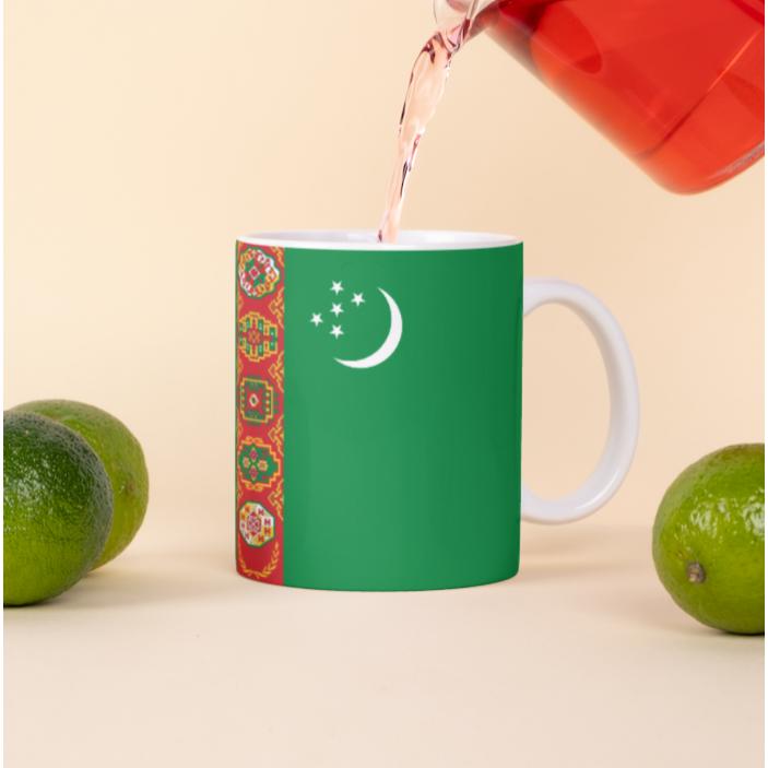 Tinisu, Tasse, Turkmenistan Kaffeetasse Flagge Pot Kaffee Tasse National Becher Coffee BÃ¼ro Tee (325 ml, 1 x)