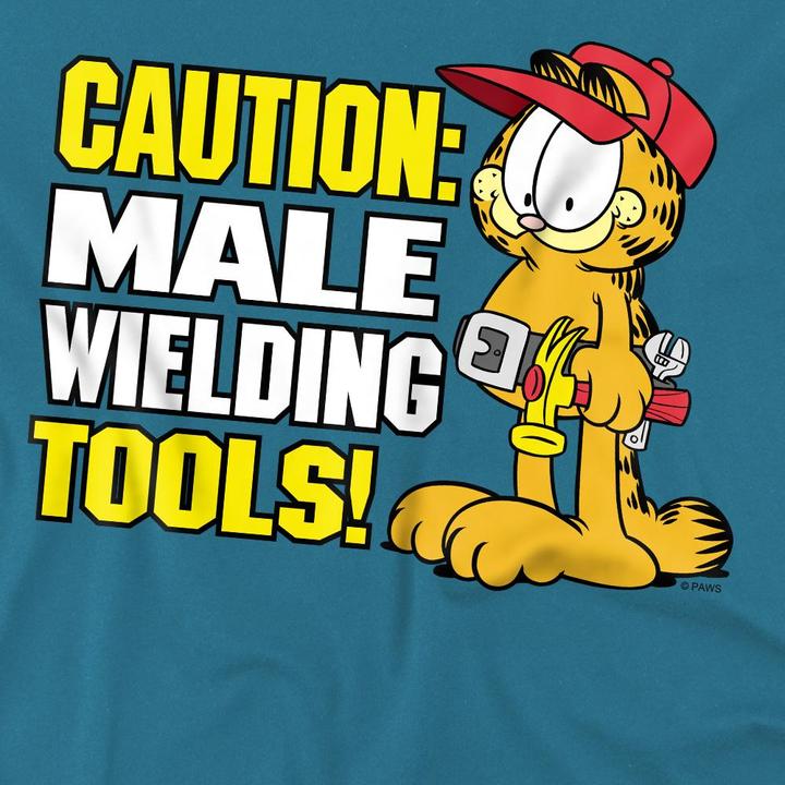 Produktbild Garfield Male Wielding Tools TShirt (S)