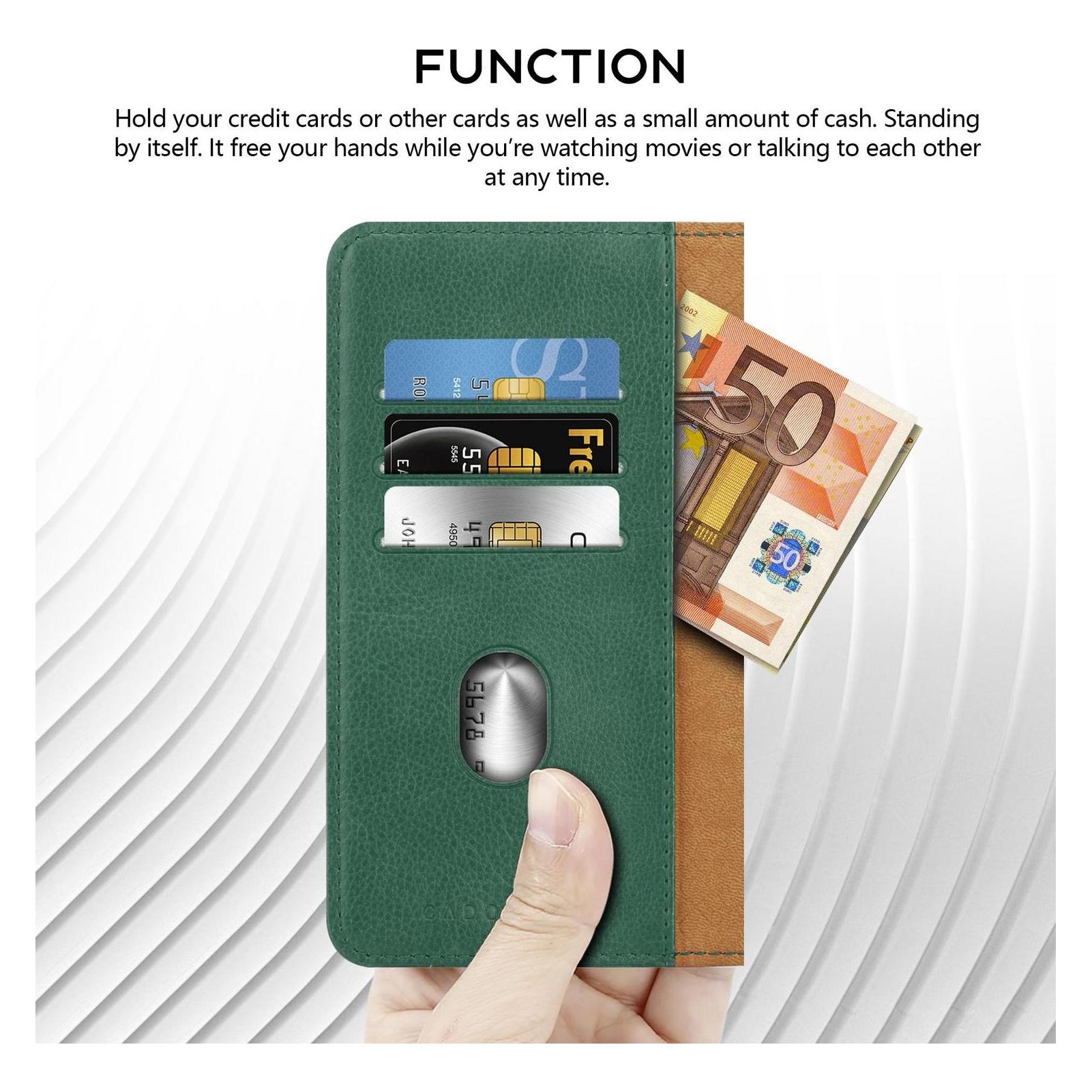 Cadorabo Custodia A Libro Per Lenovo K6 NOTE - Portafoglio Con Vani Carte, Funzione Stand E Chiusura Magnetica - Colore Azzurro Scuro E Nero