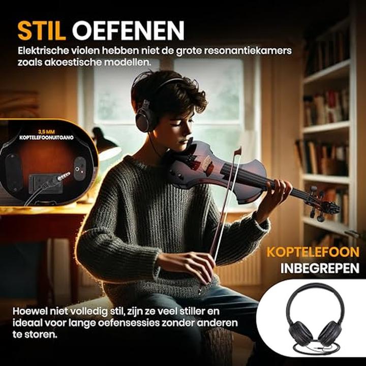 Immagine prodotto Pyle Violino Elettrico Silenzioso (Giocherellare, 4/4)