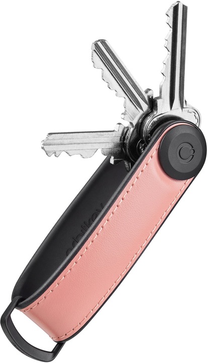 Actual product image Orbitkey Hybrid Leather Key Organiser - Pastel Pink