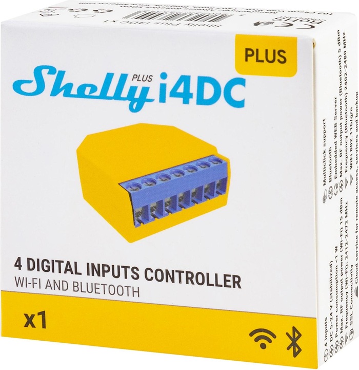 Produktbild Shelly Plus I4 DC (Schaltaktor)