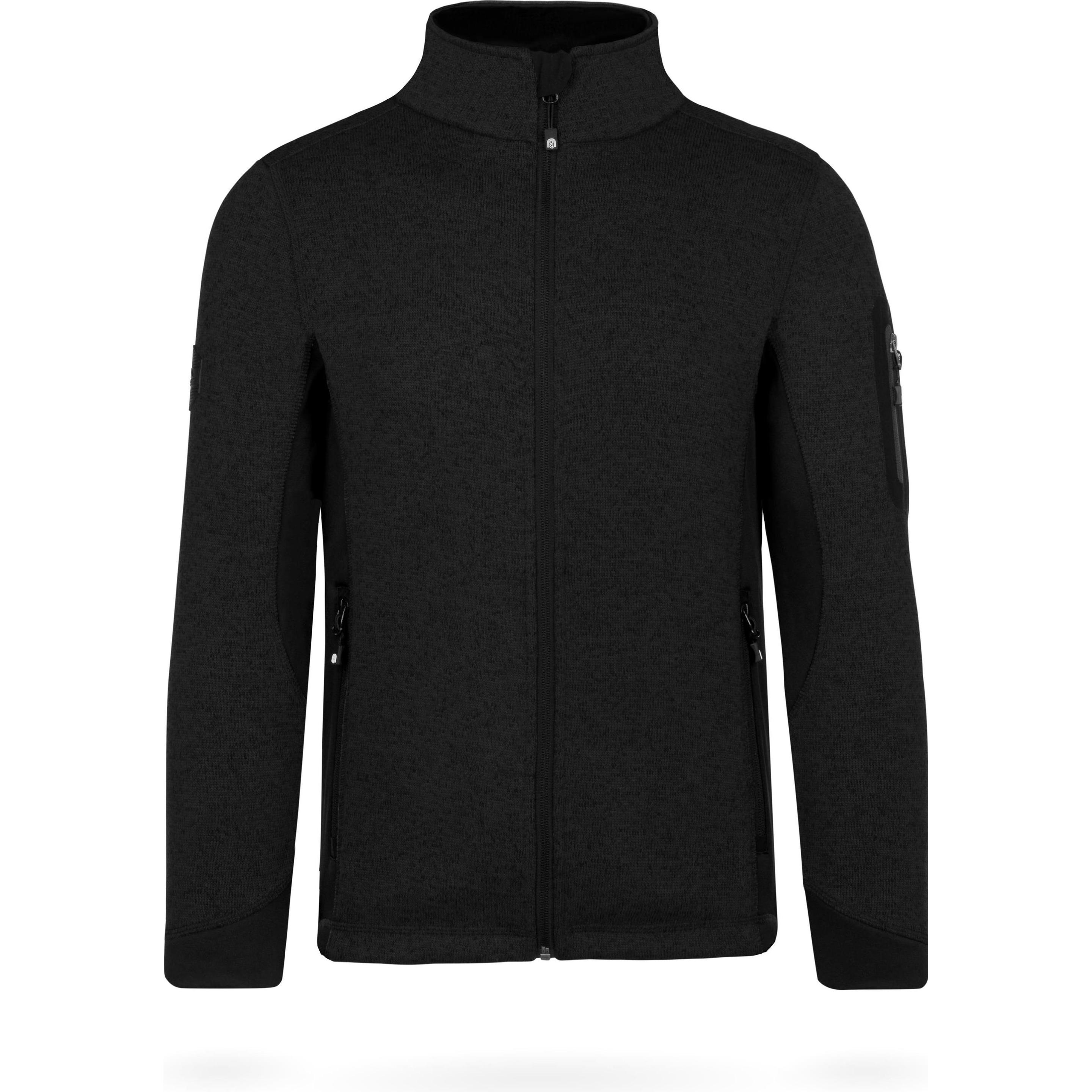 Normani, Herren, Jacke, Herren Strick-Fleecejacke Wapusk - 9551 (M), Schwarz, M