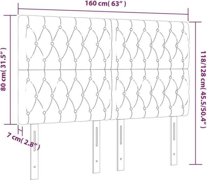 Produktbild vidaXL Mathew (160 x 7 x 128 cm)