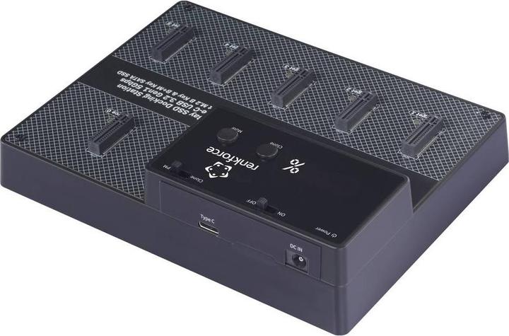 Actual product image Renkforce RF-6BDS-350 5fach Festplatten-Kopierstation M.2 SATA 6 Gb/s, USB-C®