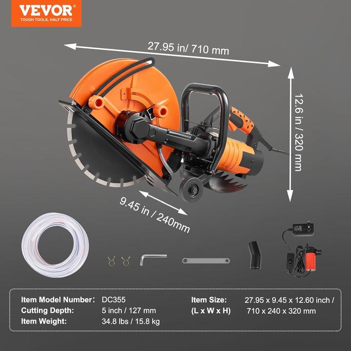 Actual product image Vevor Electric Concrete Saw