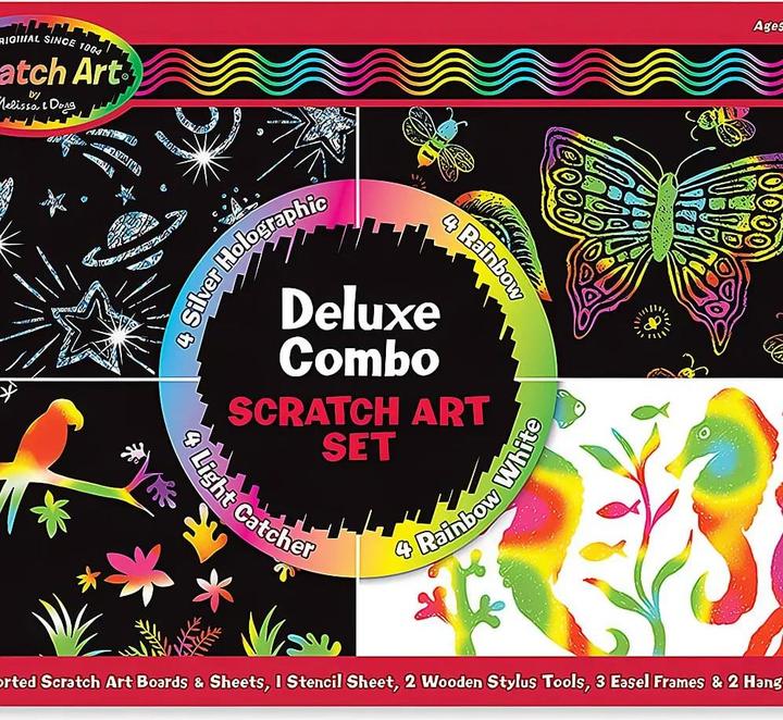 Actual product image Melissa & Doug Scratch Art Deluxe Combo