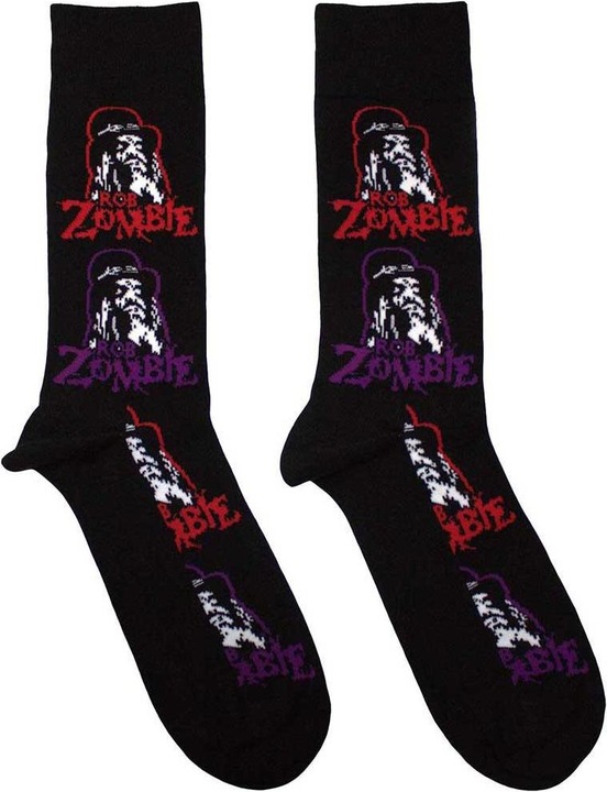 Actual product image Rob Zombie Unisex Adult Repeat Print Socks (40.5 - 45.5)