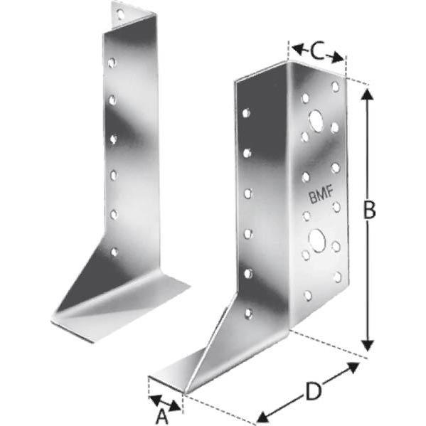 Simpson Strong-Tie, Baubeschläge + Holzverbinder, Simpson 2-tlg. Balkenschuh 30x188 L/R (Balkenschuh)