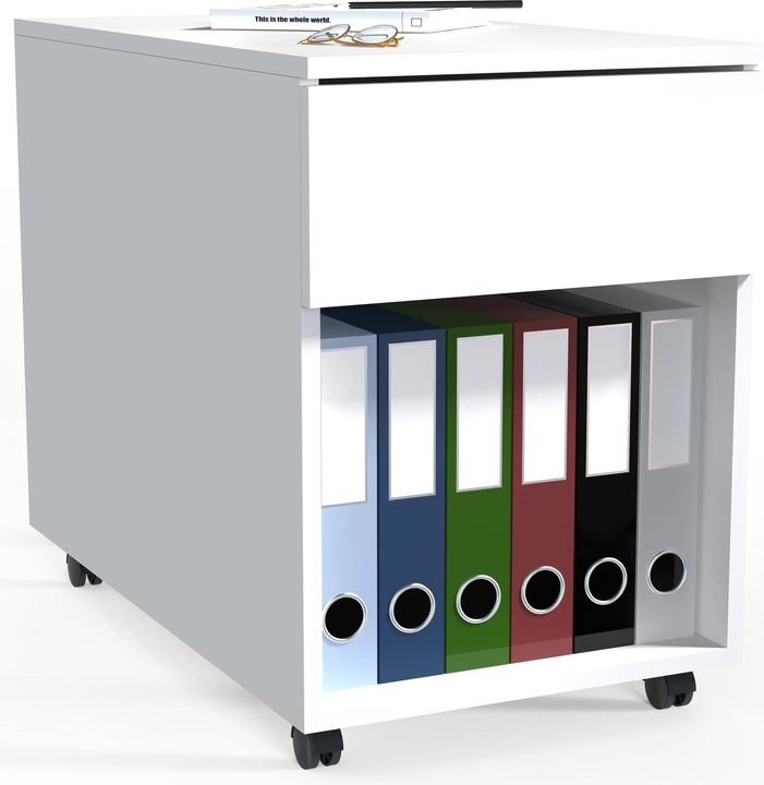 Image du produit VCM Caisson roulant Caisson d'appoint Caisson de bureau Roulettes Dasola 1 tiroir (39 x 70 cm)
