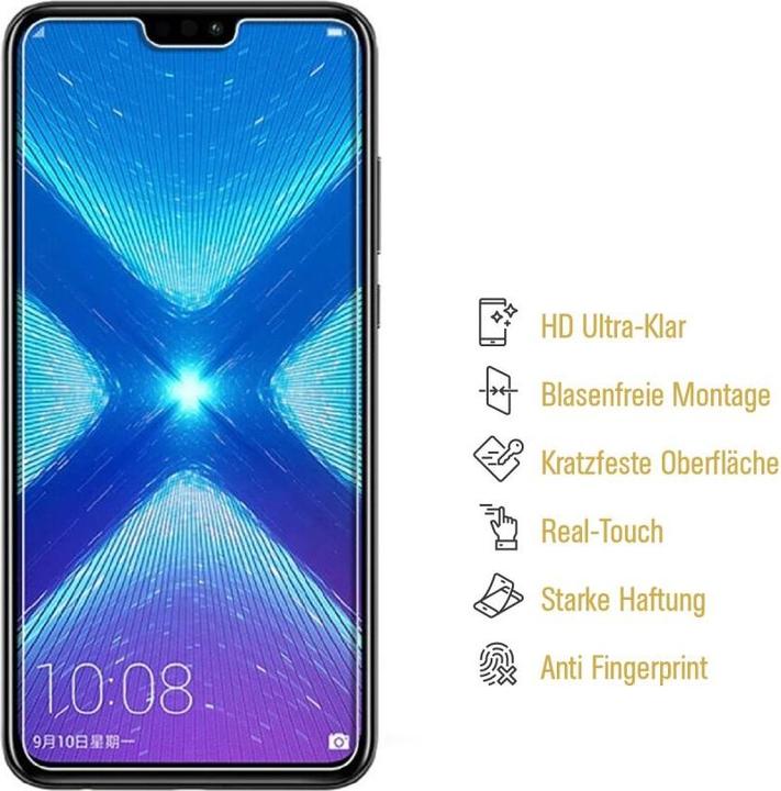 Actual product image Protectorking 3x Panzerfolie Anti-Shock HD Klar (3 Piece, Honor 8X)