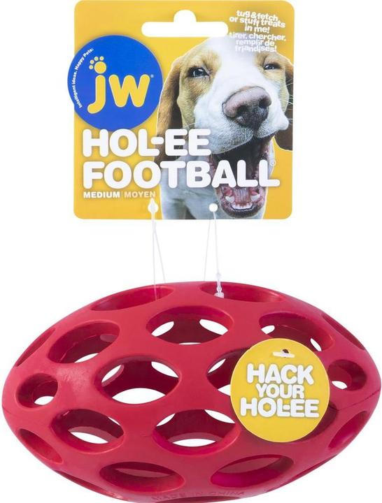 Actual product image JW Dog Toy Hol-ee Football Medium, Ø 15 cm, Assorted (Dog chew toy)