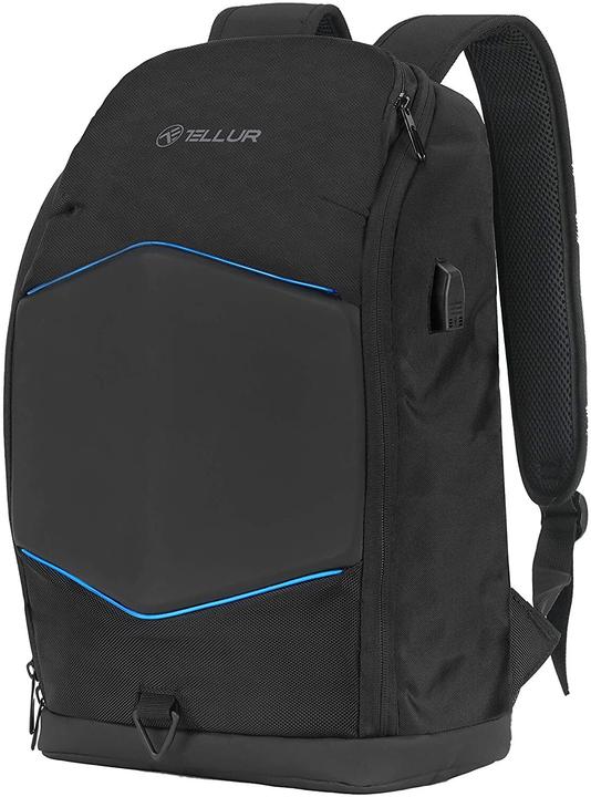 Actual product image Tellur 15.6 Notebook Backpack Illuminated Strip, USB port, juodas