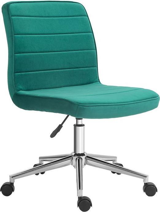 Immagine prodotto Swisshandel24 Sedia da ufficio senza braccioli in velluto fino a 120 kg verde