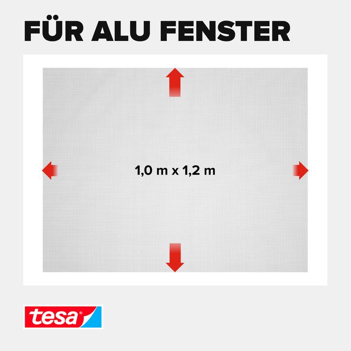 Actual product image tesa Insect screen Alu COMFORT replacement roll, for windows, without drilling (100 x 120 cm)