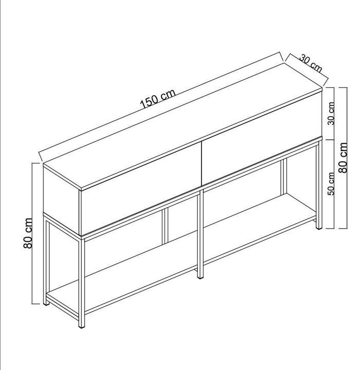 Image du produit Skye Decor Simon (150 x 30 x 80 cm)